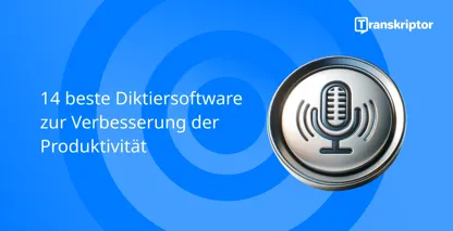Mikrofonsymbol, das die Diktiersoftware hervorhebt, um die Produktivität zu steigern.