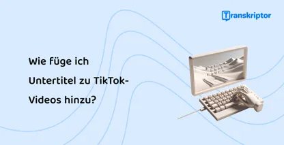 Eine Vintage-Schreibmaschine mit Tasten, die eine Landschaft auf ihrer Papierrolle bilden, die den kreativen Prozess des Hinzufügens ansprechender Untertitel zu TikTok-Videos darstellt.