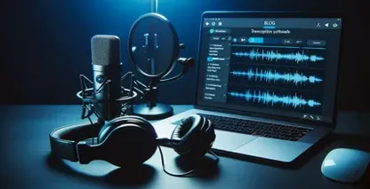 Grafico che mostra il processo di trascrizione audio di VLC con i simboli dei lettori, le onde sonore e l'evidenziazione dell'audio nel testo.