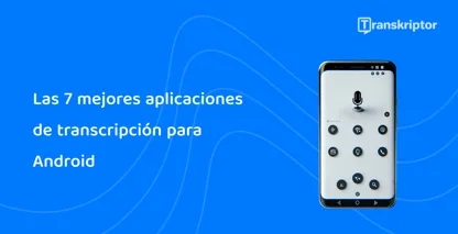 Teléfono Android que muestra el micrófono para el reconocimiento de voz, simbolizando las mejores aplicaciones de transcripción para Android.