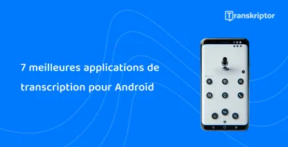 Téléphone Android affichant un microphone pour la reconnaissance vocale, symbolisant les meilleures applications de transcription pour Android.