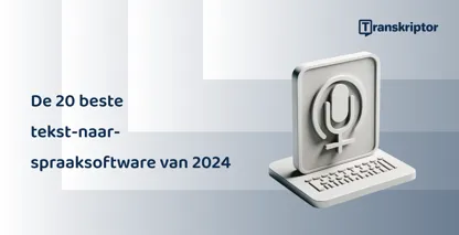 20 beste tekst-naar-spraaktoepassingen in 2026, afgebeeld met een afbeelding van een microfoon en toetsenbord.