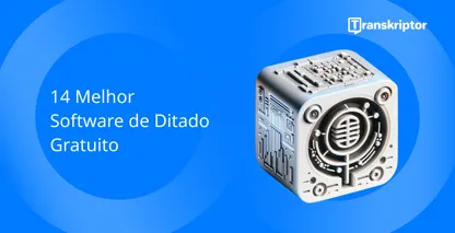Melhor software de ditado gratuito exibido com uma ilustração detalhada do cubo de circuito de microfone.
