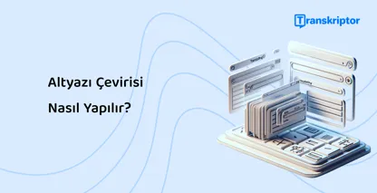 Dijital cihazlarda altyazıları çevirme kolaylığını temsil eden mobil ekranların ve altyazıların grafiği.