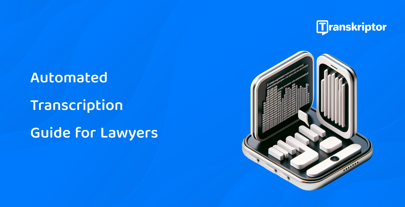 A smartphone with legal documents on screen, symbolizing the convenience of automated transcription for lawyers.