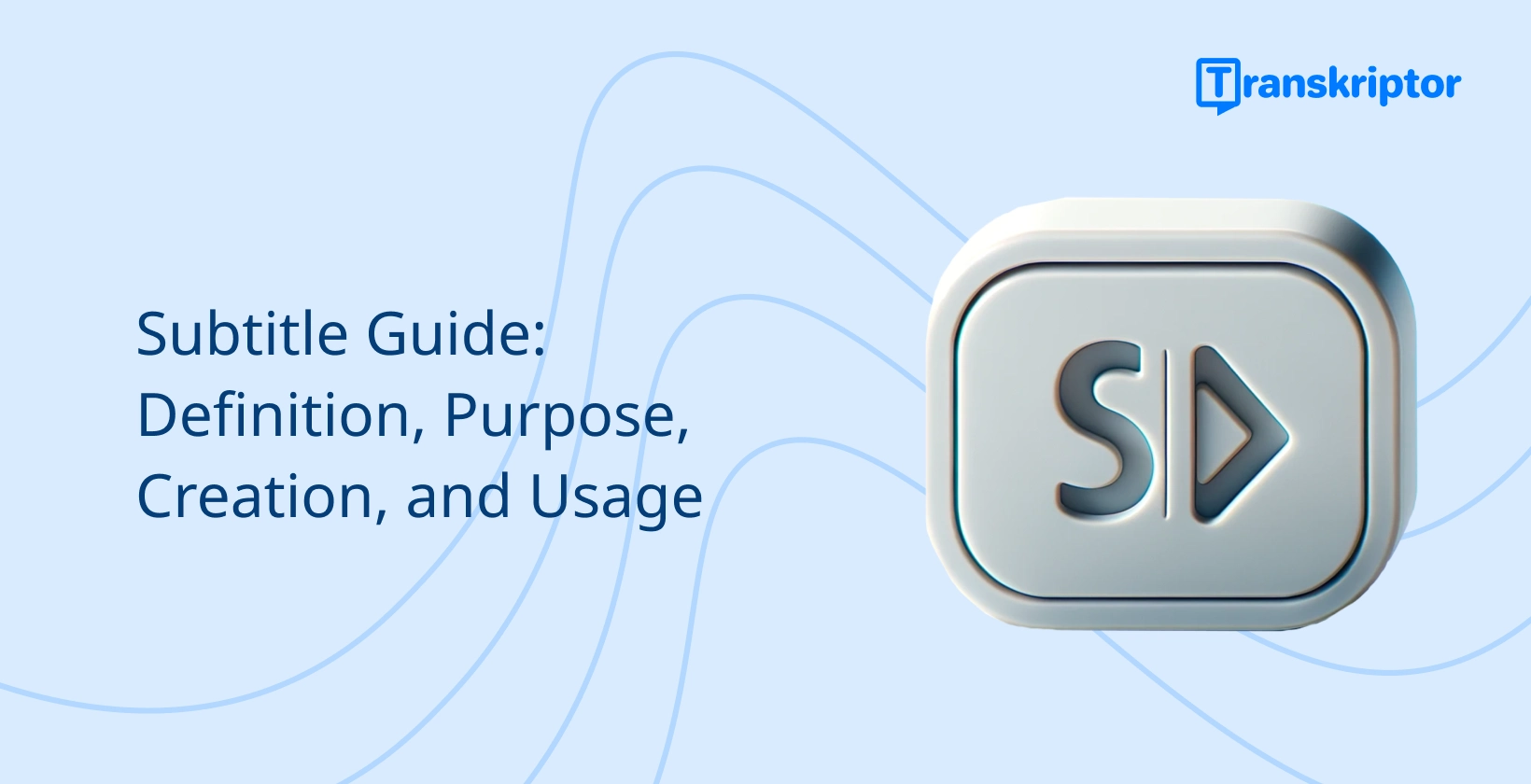 Guide to use subtitles, with 'SD' play button icon, for video accessibility.