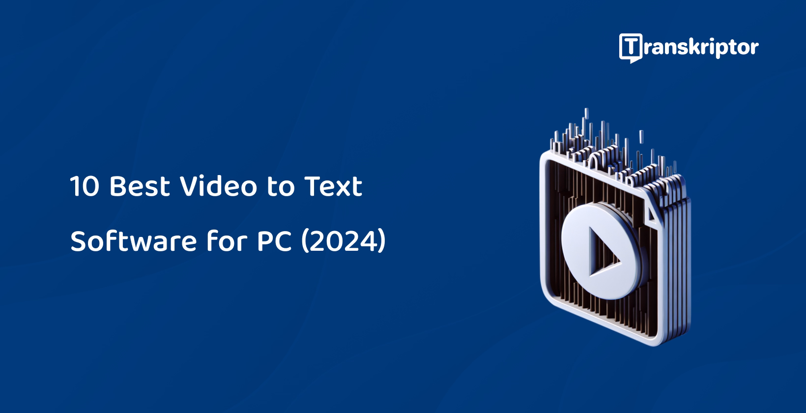 Explore the top video to text software options for PC in 2024, showcasing Transkriptor's innovative interface.