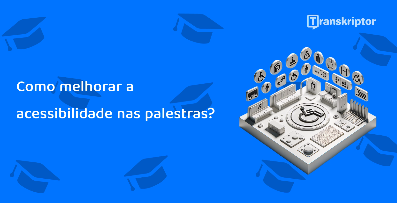 Ferramentas de acessibilidade em ambiente de palestra, significando melhor acesso para alunos com deficiência.
