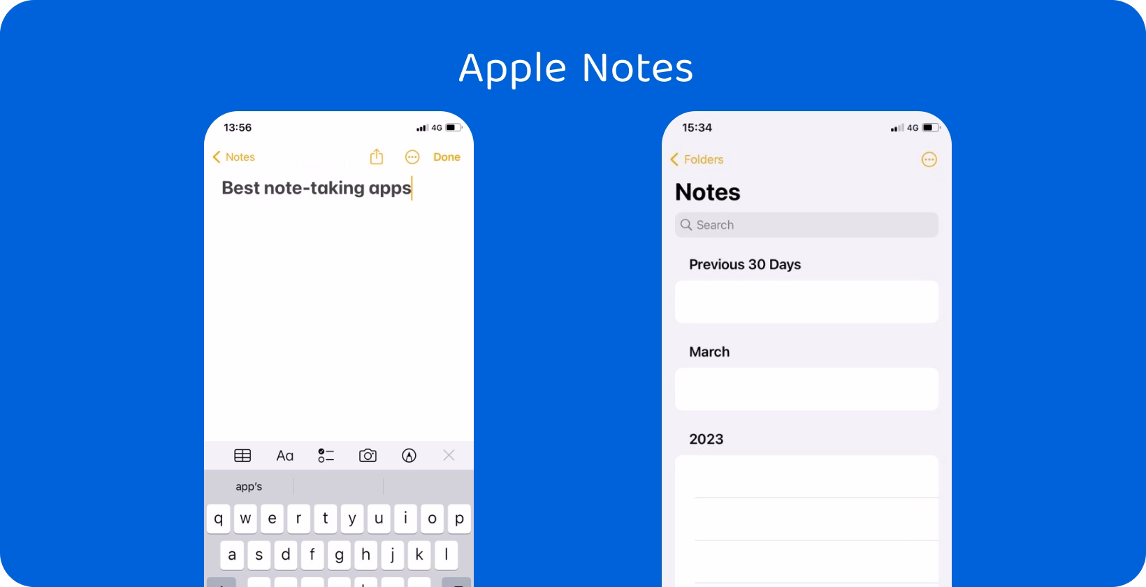 Откройте для себя мобильные заметки с помощью элегантного интерфейса приложения, предлагающего упорядоченные папки и простые в использовании инструменты редактирования.