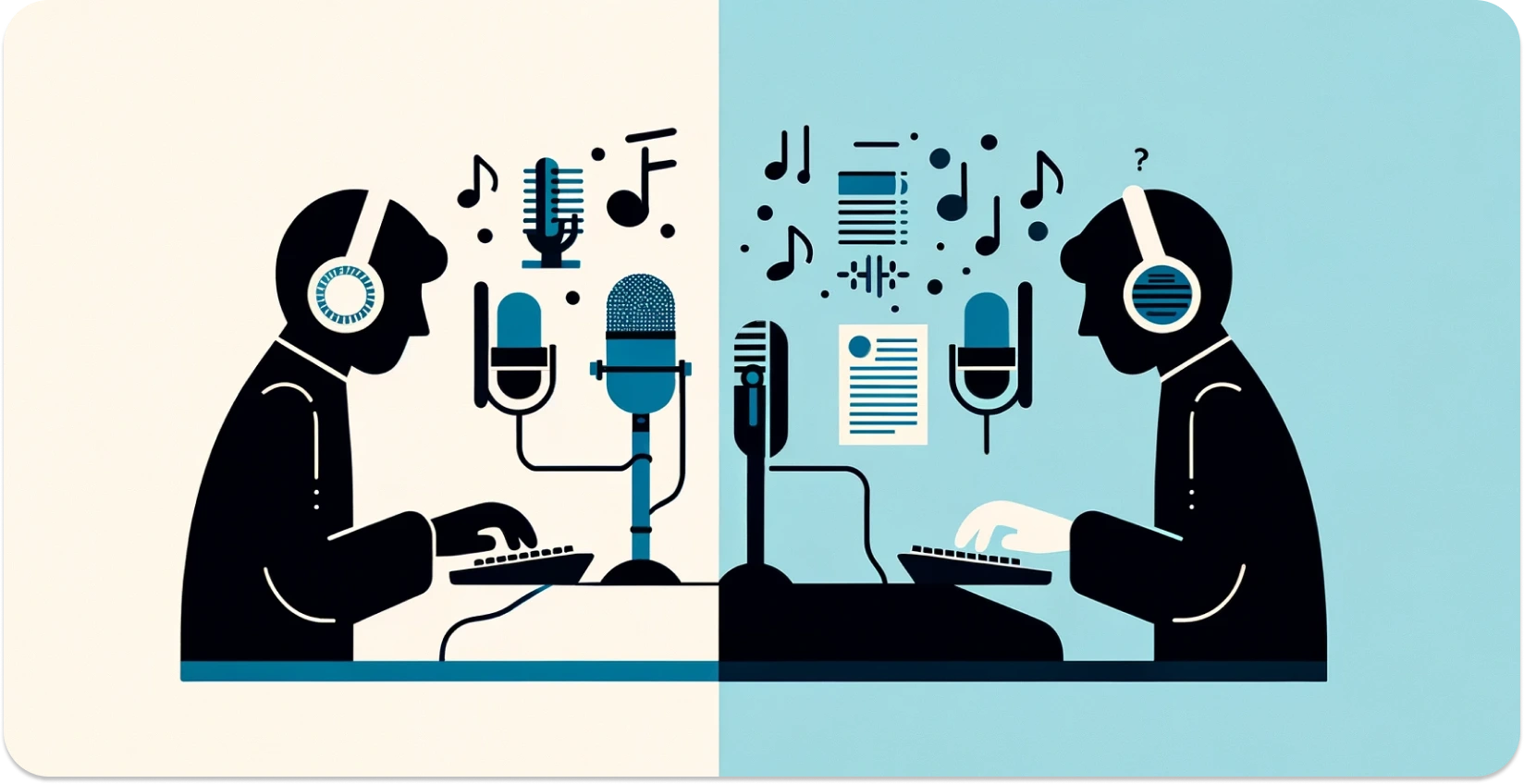 A person using dictation software differentiating dictation from transcription processes.