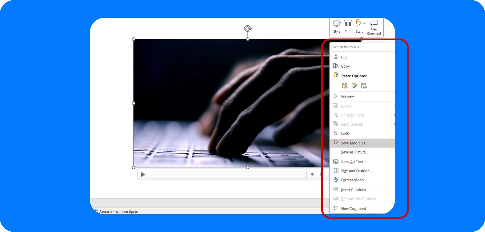 Editing text on PowerPoint, enhancing presentation accessibility.