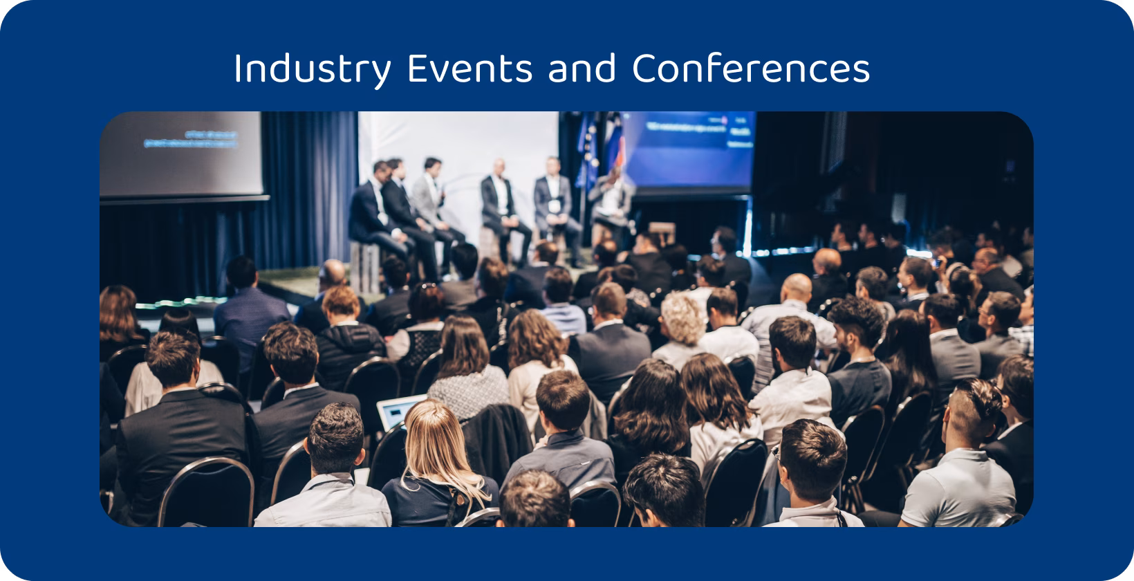 Freelancer network growth through participation conferences, showcasing a professional audience engaging with experts.