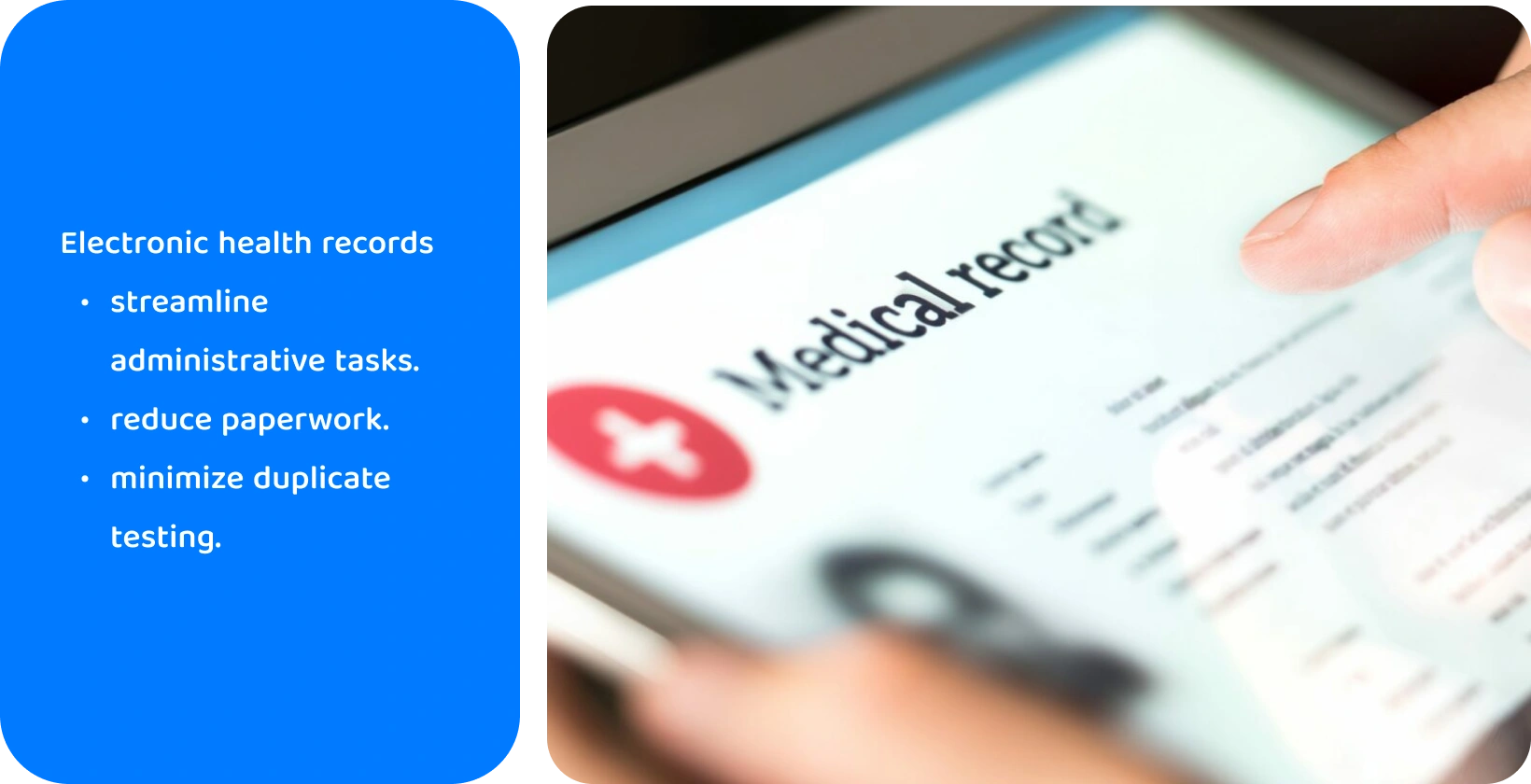 Close-up of a smartphone displaying medical records, highlighting insights into patient health data.