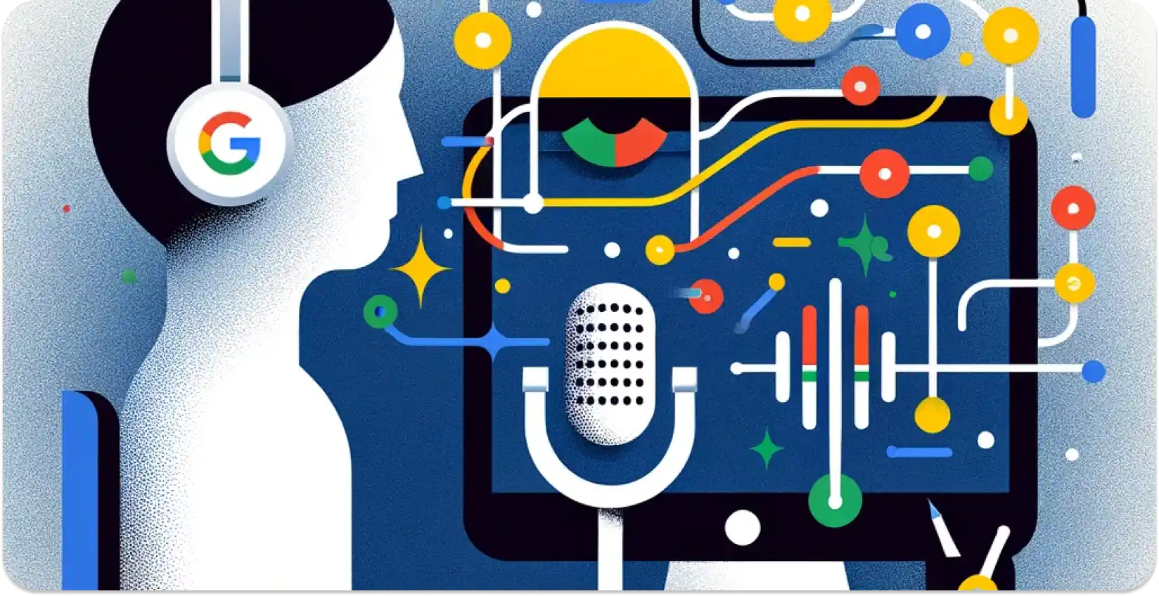 A person using Google's speech recognition technology.