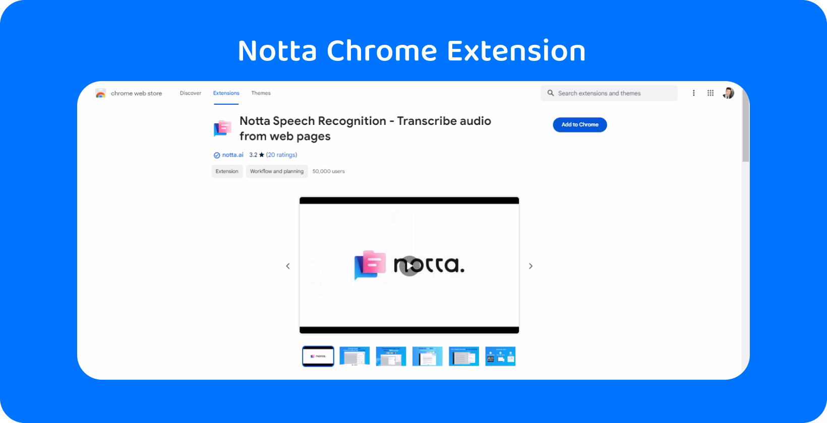 ส่วนขยาย Chrome เพื่อแปลงวิดีโอเป็นข้อความที่แสดงบนหน้าจอ ซึ่งช่วยเพิ่มประสิทธิภาพการทํางานผ่านการถอดความที่ง่ายดาย