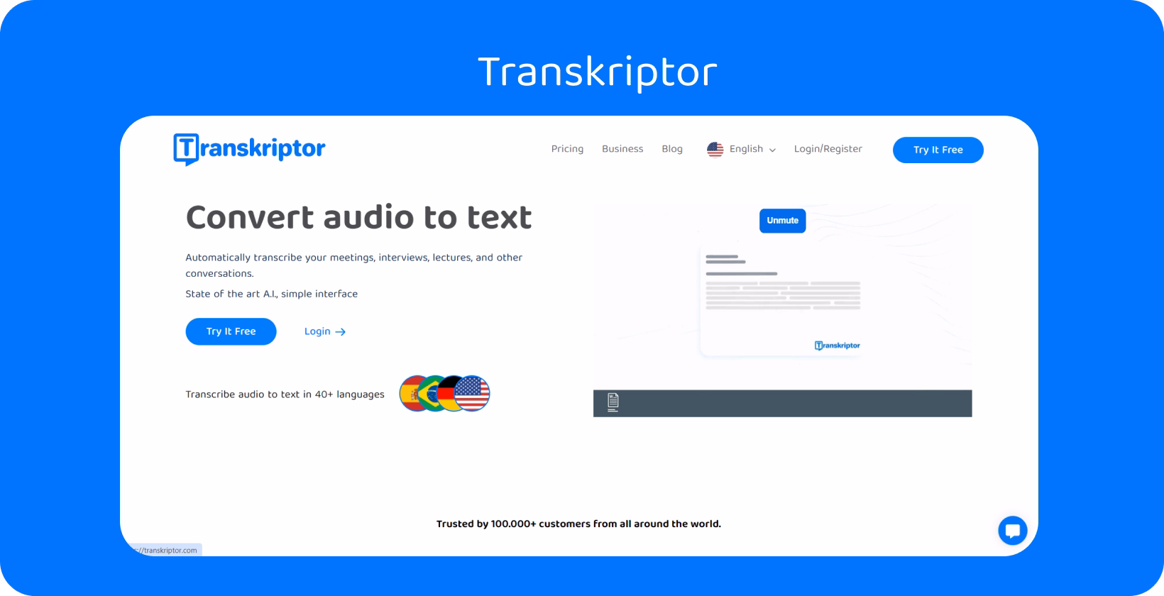 Доступность лекций улучшается благодаря программному обеспечению для транскрипции, переводящему речь в текст с помощью Transkriptor.