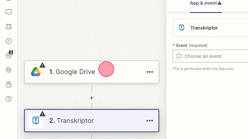 A screenshot showing how to configure the trigger